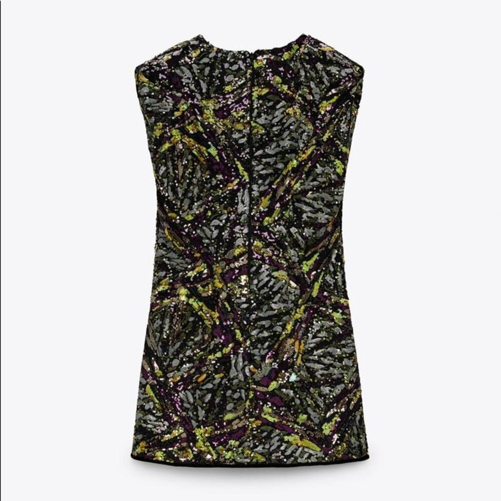 ZARA BLOGGER FAVORITE SEQUIN MINI DRESS - Picture 12 of 13